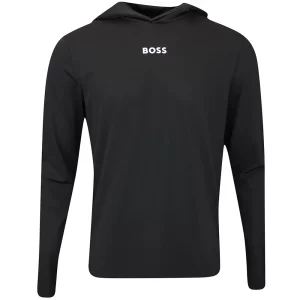 סווטשירט הוגו בוס HUGO BOSS קפוצ'ון | גברים | שחור