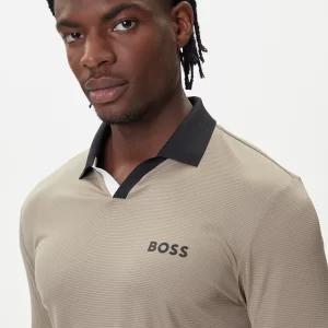 חולצת פולו הוגו בוס HUGO BOSS SLIM | גברים | חום