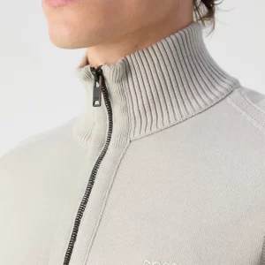 קרדיגן הוגו בוס HUGO BOSS עם רוכסן | גברים | אפור בהיר