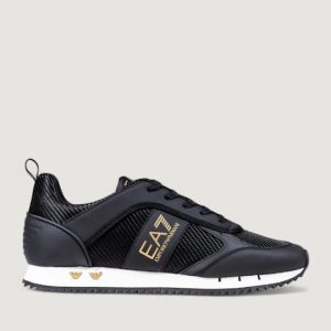 נעליים אמפוריו ארמאני EMPORIO ARMANI SNEAKER EA7 ספורט | שחור | לוגו זהב