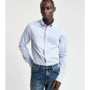 Slim Fit Pinpoint Oxford Shirt - חולצת אוקספורד מכופתרת