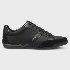 סניקרס הוגו בוס HUGO BOSS עיטורי זמש | גברים | שחור