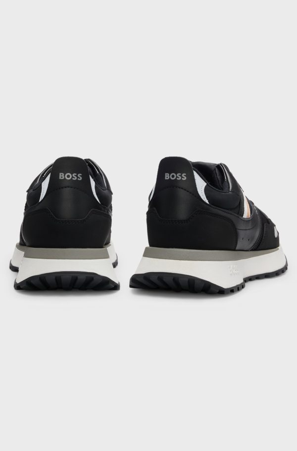סניקרס הוגו בוס HUGO BOSS רצועות פסים | גברים | שחור - Image 3