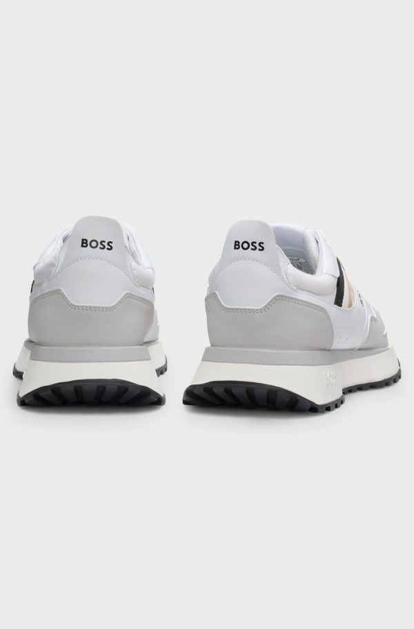 סניקרס הוגו בוס HUGO BOSS רצועות פסים | גברים | לבן - Image 2
