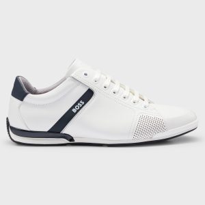 סניקרס אלגנט הוגו בוס HUGO BOSS עור | גברים | לבן