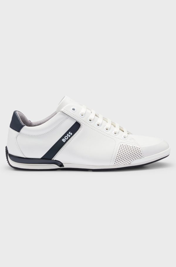 סניקרס אלגנט הוגו בוס HUGO BOSS עור | גברים | לבן