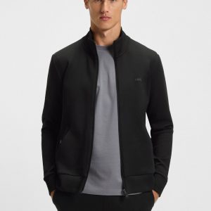 סוויטשירט הוגו בוס HUGO BOSS עם רוכסן | גברים | שחור