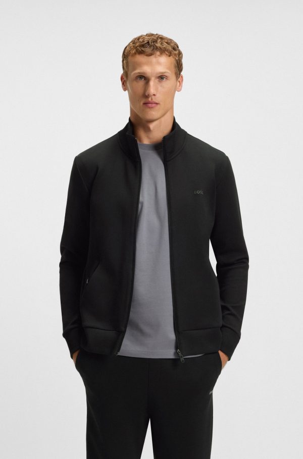 סוויטשירט הוגו בוס HUGO BOSS עם רוכסן | גברים | שחור