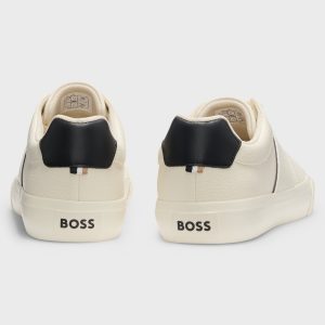 סניקרס הוגו בוס HUGO BOSS דמוי עור | גברים | לבן