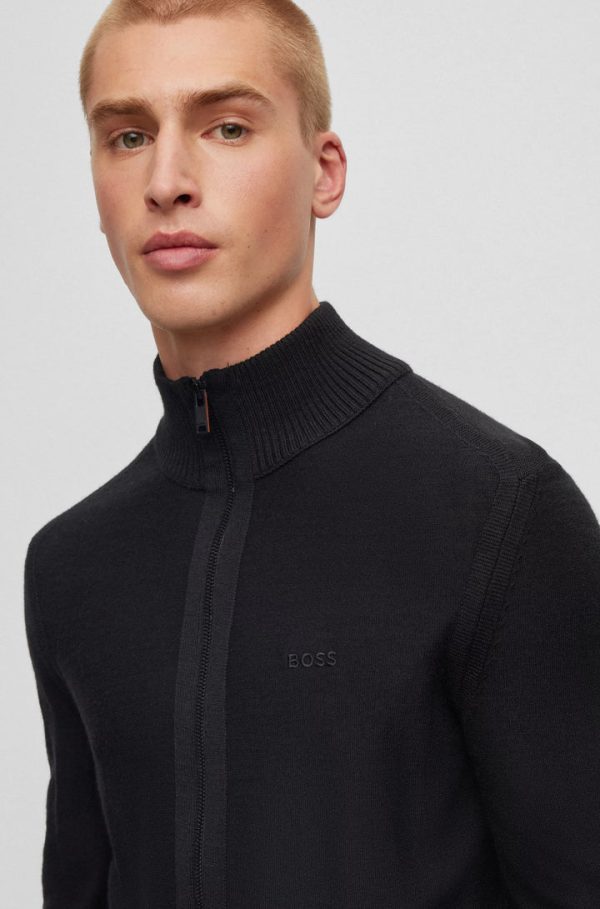 קרדיגן הוגו בוס HUGO BOSS עם רוכסן | גברים | שחור - Image 2