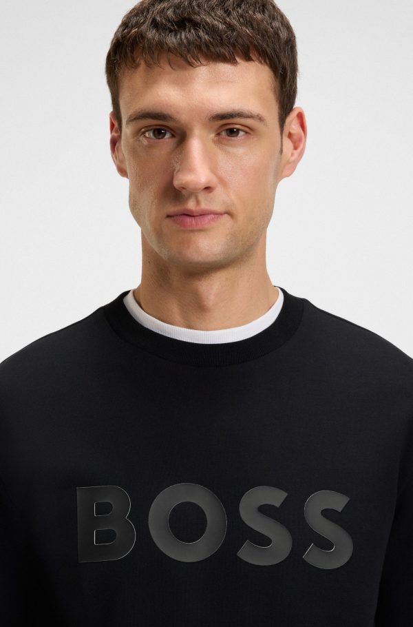 סוויטשירט הוגו בוס HUGO BOSS כותנה נמתחת | גברים | שחור - Image 4