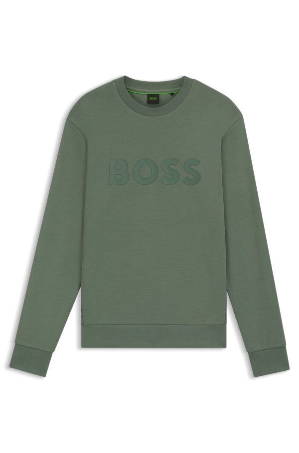 סוויטשירט הוגו בוס HUGO BOSS כותנה נמתחת | גברים | ירוק - Image 3
