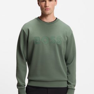 סוויטשירט הוגו בוס HUGO BOSS כותנה נמתחת | גברים | ירוק