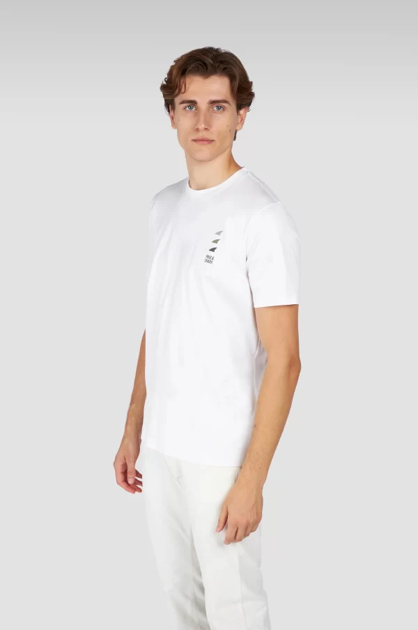 PAUL & SHARK T-SHIRT | טישירט פול אנד שארק לוגו פרינט | גברים | לבן