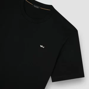 PAUL & SHARK SWEATSHIRT | טישירט פול אנד שארק עם לוגו | גברים | שחור