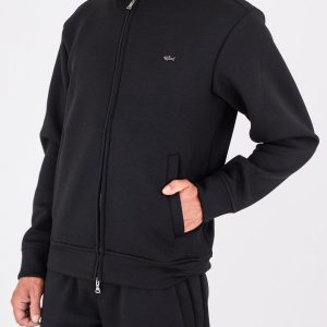 PAUL & SHARK ZIP SWEATSHIRT | סוויטשירט פול אנד שארק עם רוכסן | גברים | שחור