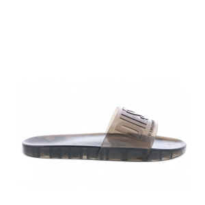 כפכפי DIESEL סלייד עם הטבעת לוגו – שחור שקוף