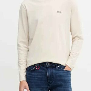 חולצה שרוול ארוך הוגו בוס HUGO BOSS גזרה רגילה | גברים | קרם
