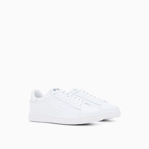 סניקרס עור אמפוריו ארמאני EMPORIO ARMANI SNEAKER EA7 | גברים | לבן