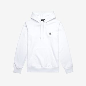 סווטשרט DIESEL עם קפוצ׳ון ופאץ׳ לוגו | לבן