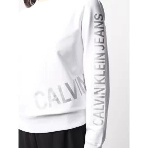Calvin Klein סווטשרט נשים קלוין קליין | לבן