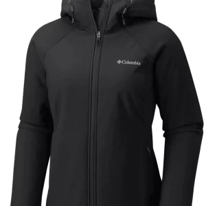 מעיל קולומביה Black Phurtec II Softshell עם קפוצ'ון | נשים