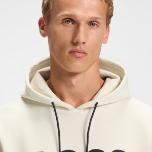 סווטשירט הוגו בוס HUGO BOSS קפוצ'ון | גברים | קרם