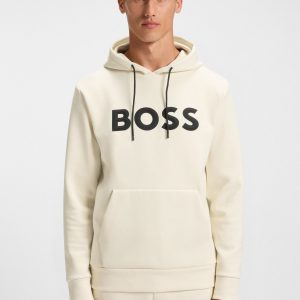סווטשירט הוגו בוס HUGO BOSS קפוצ'ון | גברים | קרם