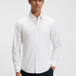 חולצה מכופתרת הוגו בוס HUGO BOSS גזרה רגילה | גברים | לבן