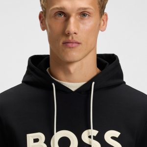 סווטשירט הוגו בוס HUGO BOSS קפוצ'ון | גברים | שחור