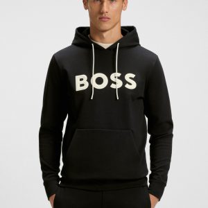 סווטשירט הוגו בוס HUGO BOSS קפוצ'ון | גברים | שחור