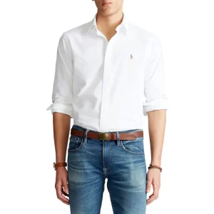 RALPH LAUREN חולצה מכופתרת אוקספורד ראלף לורן | לבן | גברים