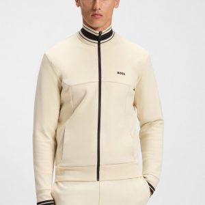 סריג הוגו בוס HUGO BOSS רוכסן | גברים | שמנת