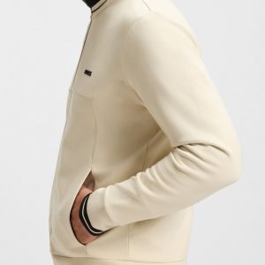 סריג הוגו בוס HUGO BOSS רוכסן | גברים | שמנת