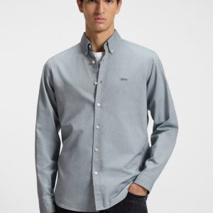 חולצה מכופתרת הוגו בוס HUGO BOSS אוקספורד | גברים | אפור