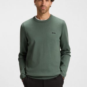 סווטשרט כותנה הוגו בוס HUGO BOSS קונטרסטים | גברים | ירוק