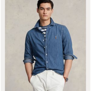 RALPH LAUREN חולצת ג׳ינס ראלף לורן | כחול | גברים
