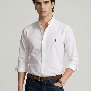 RALPH LAUREN חולצה מכופתרת ראלף לורן גזרה רגילה | לבן | גברים