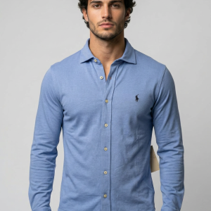 RALPH LAUREN חולצה מכופתרת ראלף לורן | כחול הרבור איילנד | גברים