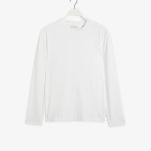 טישרט גאנט שרוול ארוך לוגו מובלט GANT T-shirt לבן