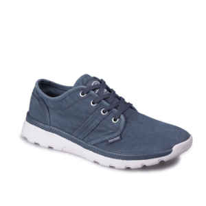 PALLAVILLE נעלי פלדיום קנבס נמוכות לגבר צבע כחול ג'ינס