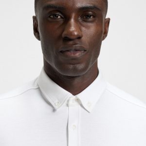 מכופתרת כותנה רכה הוגו בוס HUGO BOSS שרוול ארוך | גברים | לבן