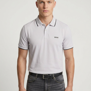 חולצת פולו הוגו בוס HUGO BOSS | גברים | אפור בהיר