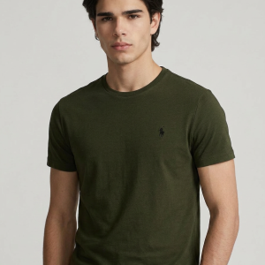 RALPH LAUREN טישרט ראלף לורן | ירוק זית  | גברים