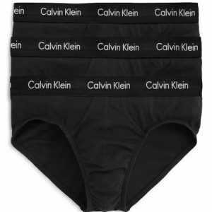 מארז 3 תחתוני קלווין קליין CK HIP BRIEFS COTTON STRETCH | שחור