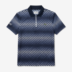 חולצת פולו Lacoste Sport לגברים – צווארון רוכסן | כחול כהה